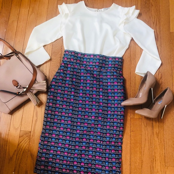 Exotic African  print high waist pencil skirt - Picture 3 of 3